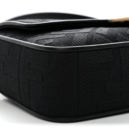 Fendi Canvas Vitello King Extra Strap FF Embroidered Baguette Black 8 of 9