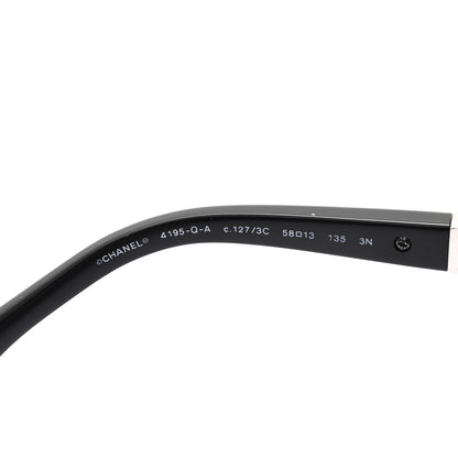 Chanel Lambskin Quilted CC 4195-Q Sunglasses Silver 5 of 6