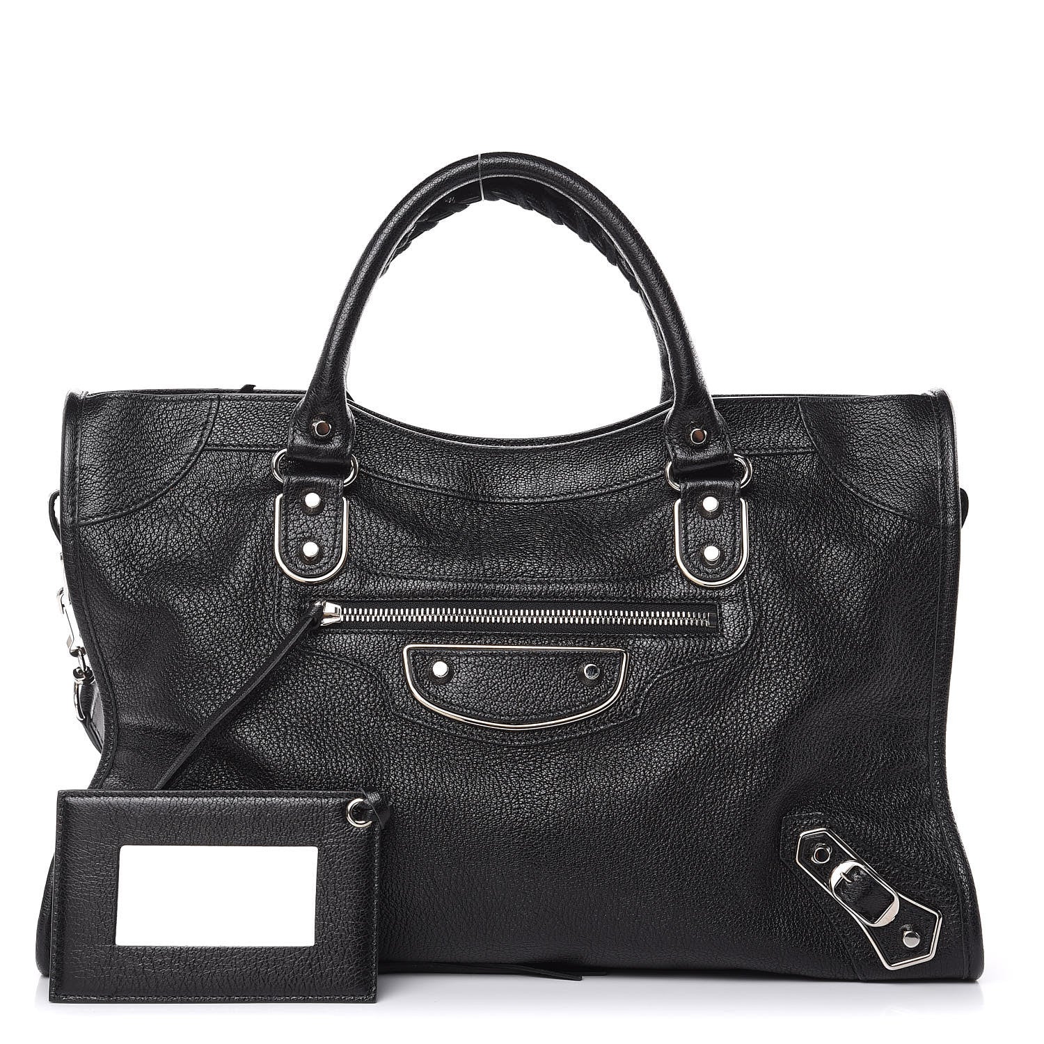 Balenciaga Chevre Silver Metallic Edge Hardware City Black 1 of 11