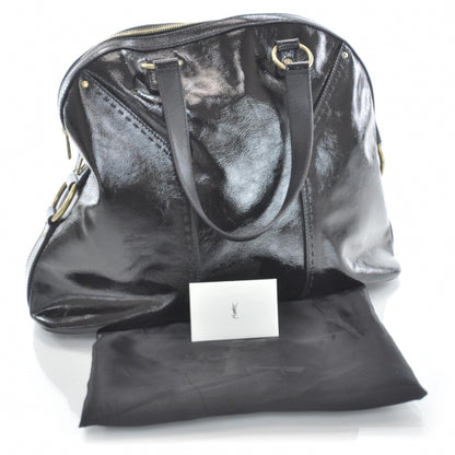 Saint Laurent Patent Leather Oversized Muse Black 3 of 9