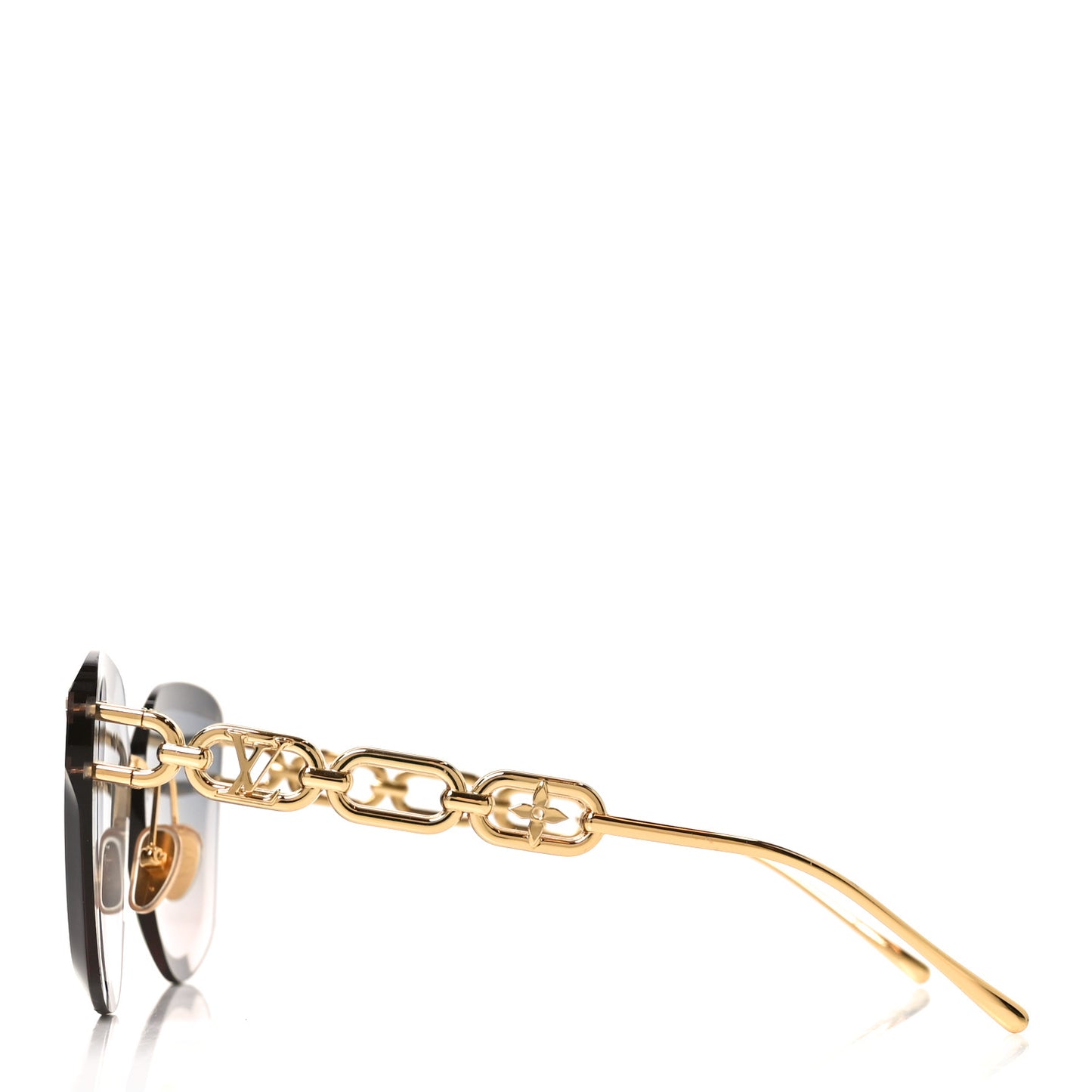 Metal Rimless LV Jewel Cat Eye Sunglasses Z1626U Gradient Blue