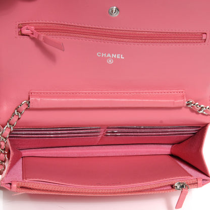 Chanel Lambskin Wallet On Chain WOC Pink 6 of 9