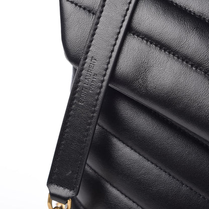 Saint Laurent Calfskin Y Quilted Monogram Medium Loulou Chain Satchel Black 8 of 10