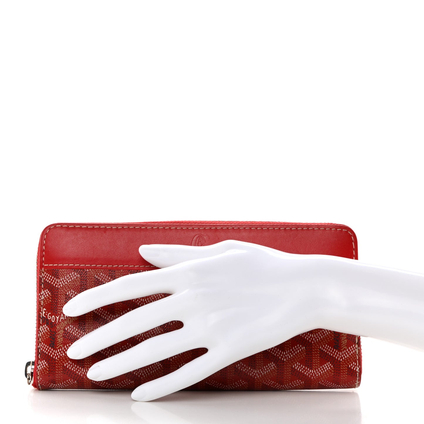 Goyardine Matignon Zip Around GM Wallet Red