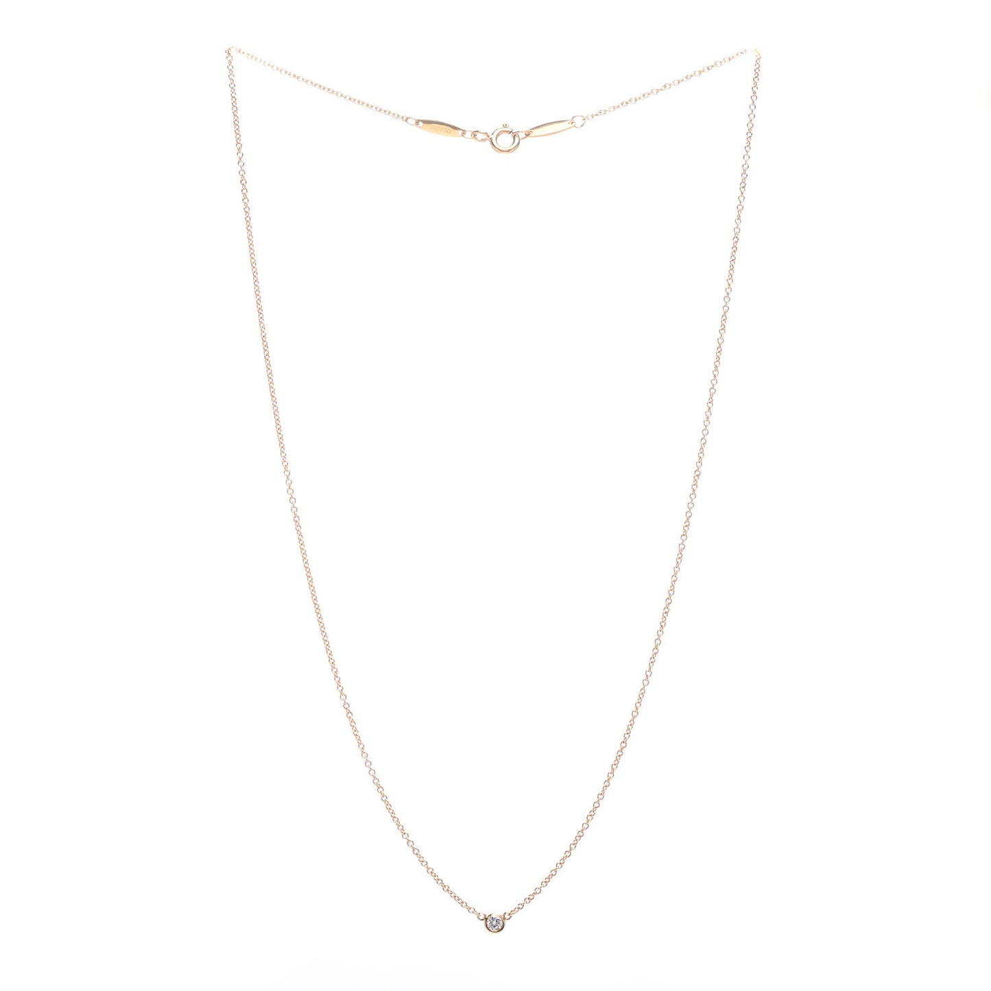 18K Yellow Gold Diamond .05ct Elsa Peretti Diamonds by the Yard Pendant Necklace