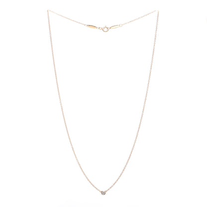 Tiffany 18K Yellow Gold Diamond .05ct Elsa Peretti Diamonds by the Yard Pendant Necklace 3 of 5