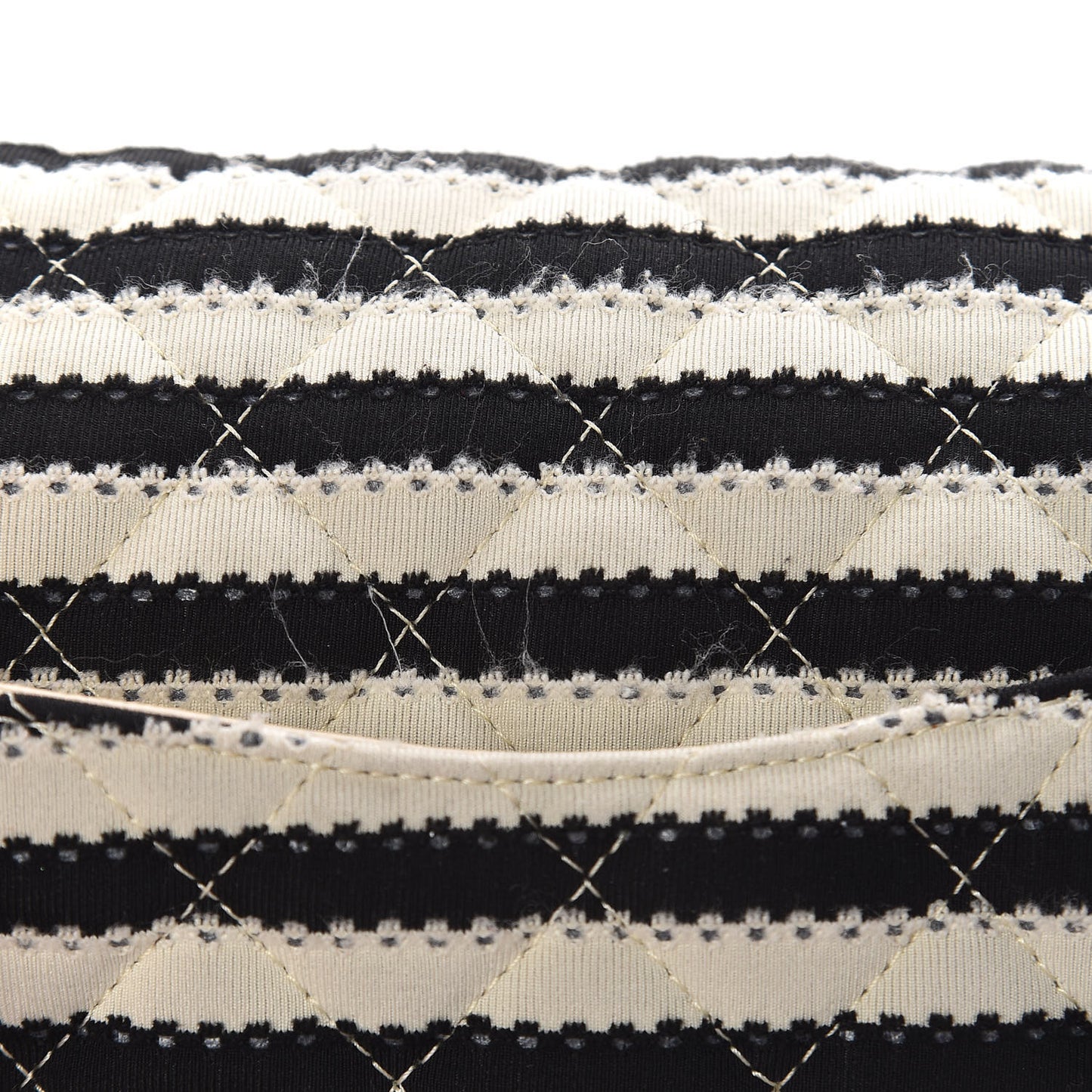 Jersey Quilted Medium Coco Sailor Flap Black White