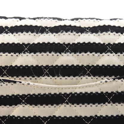 Chanel Jersey Quilted Medium Coco Sailor Flap Black White 12 of 20