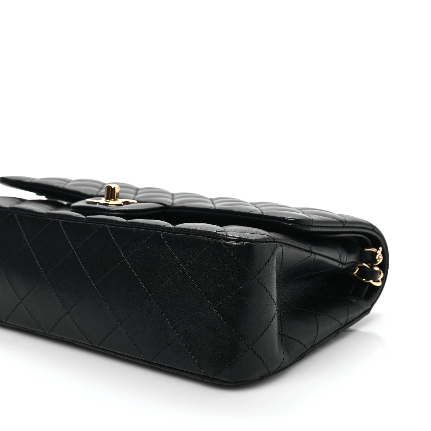 Chanel Lambskin Quilted Medium Double Flap Black 7 of 9