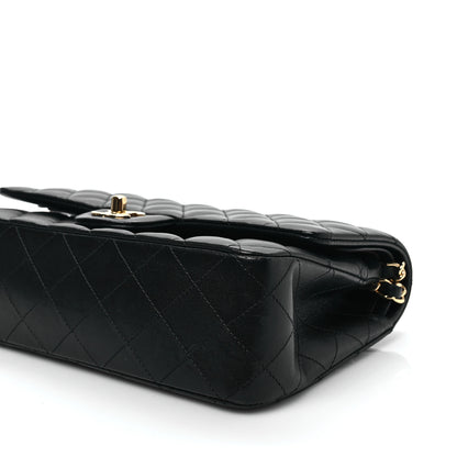 Chanel Lambskin Quilted Medium Double Flap Black 7 of 9