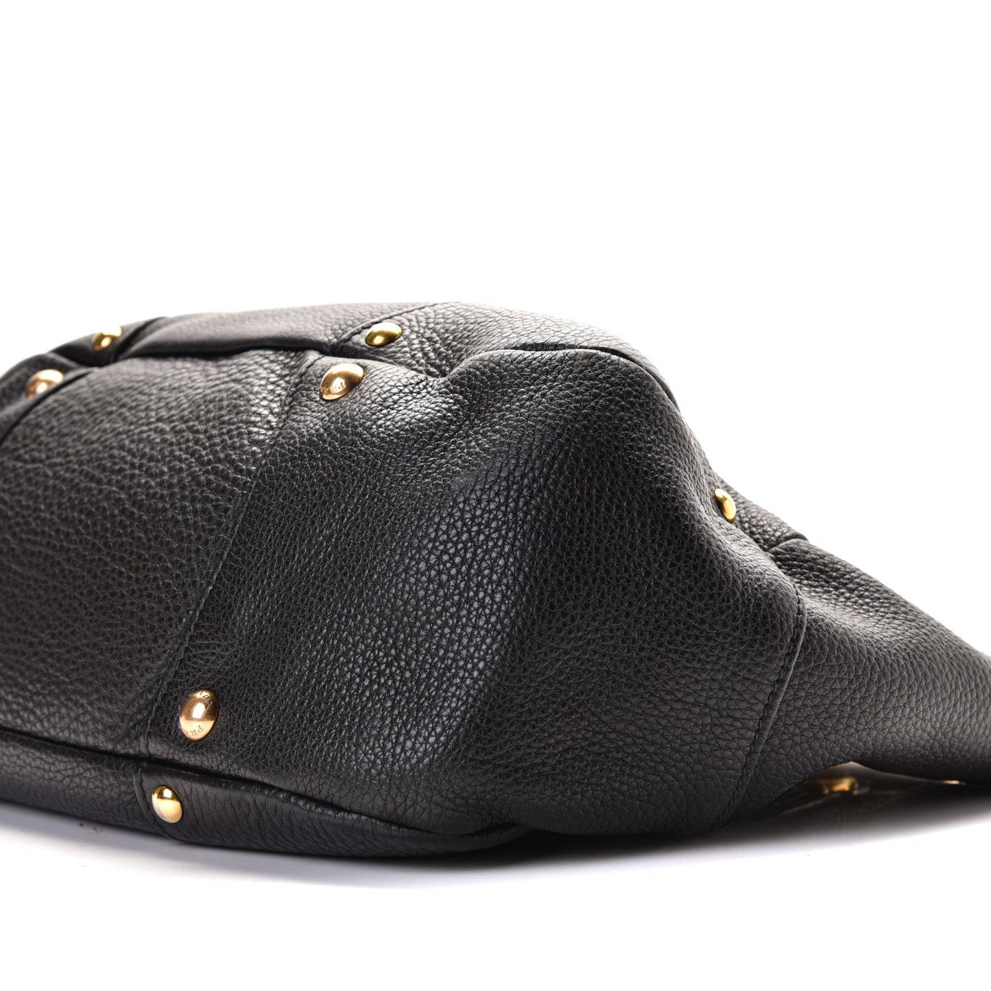 Vitello Daino Pushlock Tote Black