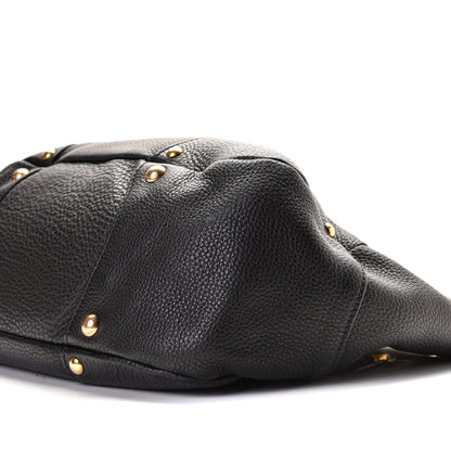 Prada Vitello Daino Pushlock Tote Black 5 of 9