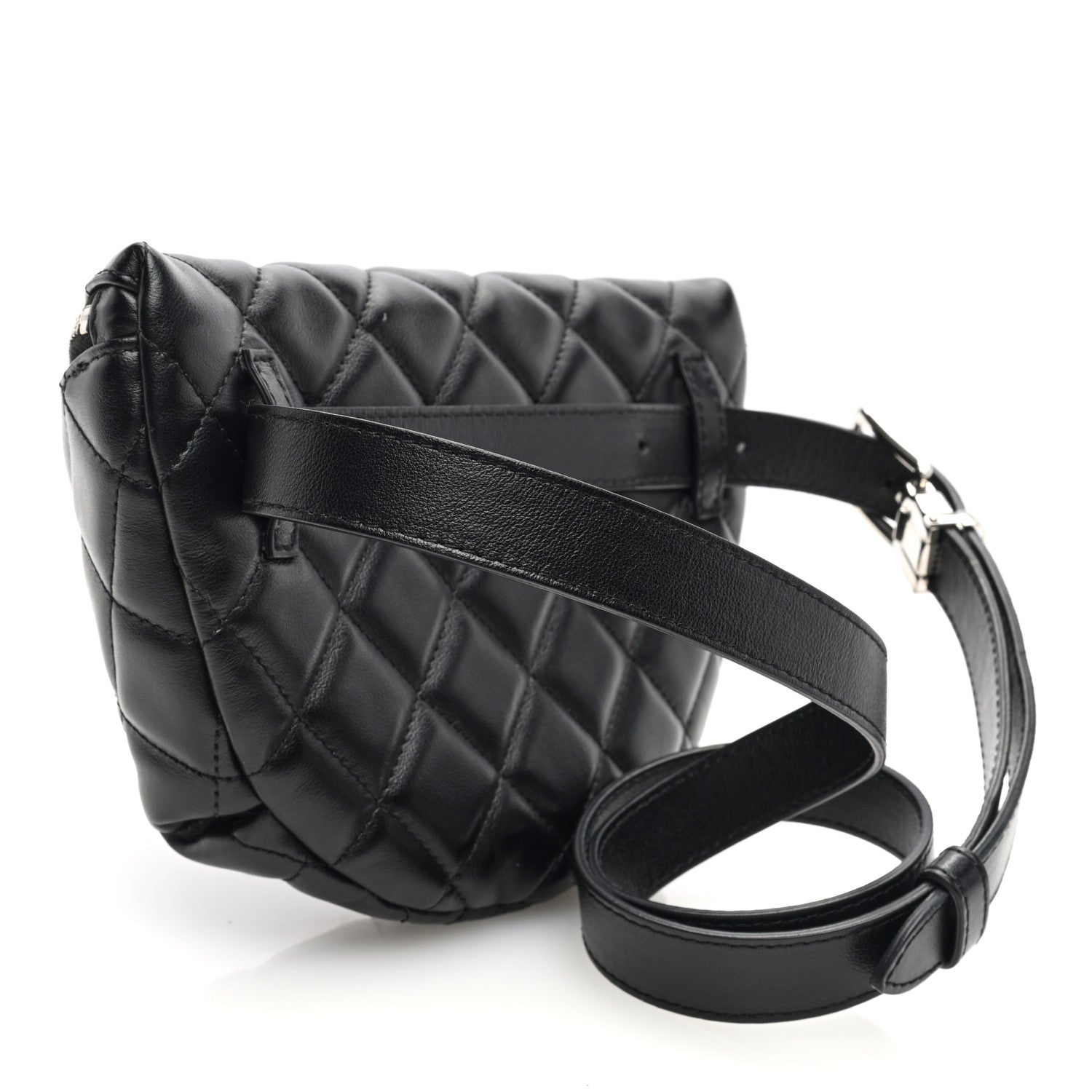 Chanel Lambskin Quilted Waist Belt Bag Black 3 of 10