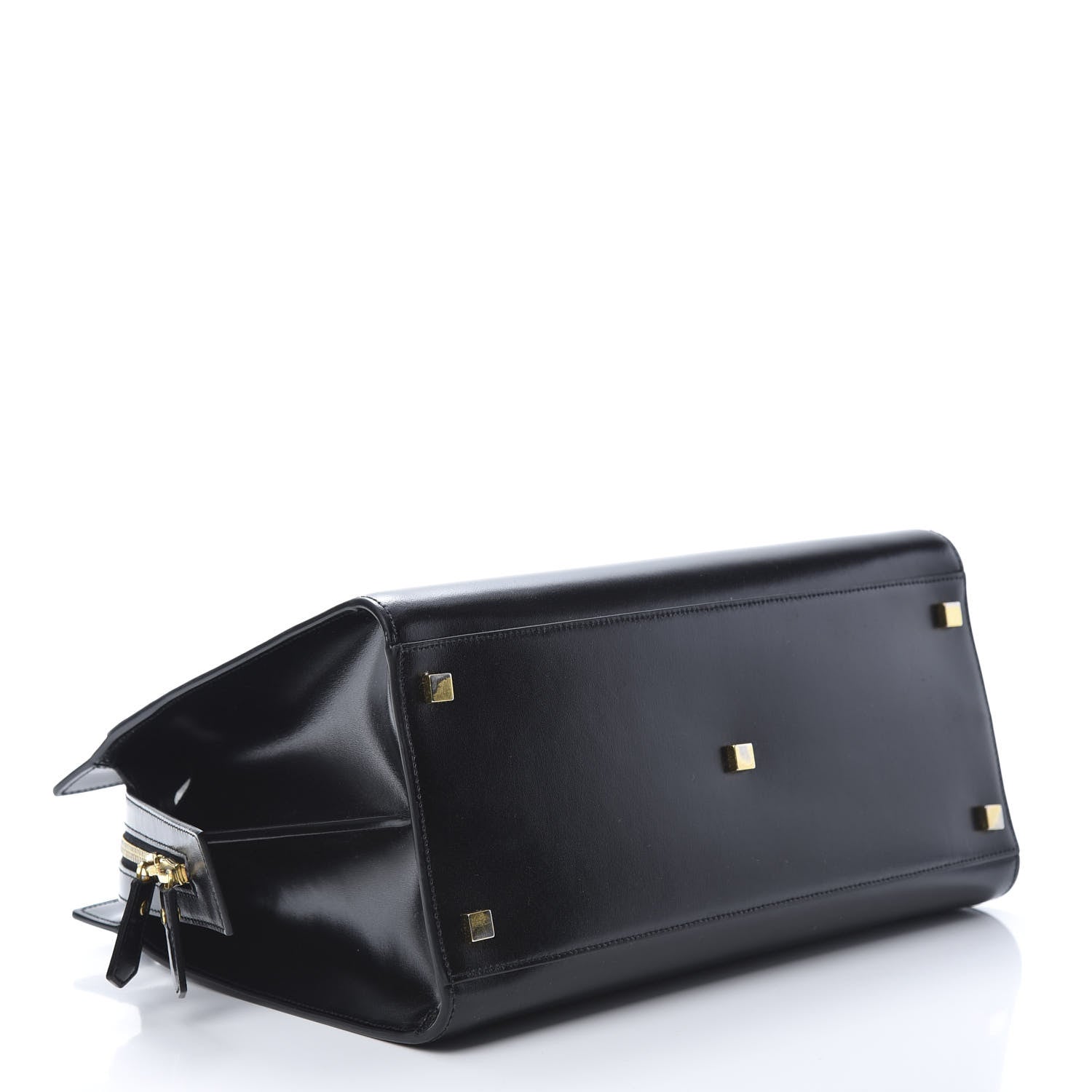 Saint Laurent Shiny Calfskin Medium Uptown Tote Black 4 of 12