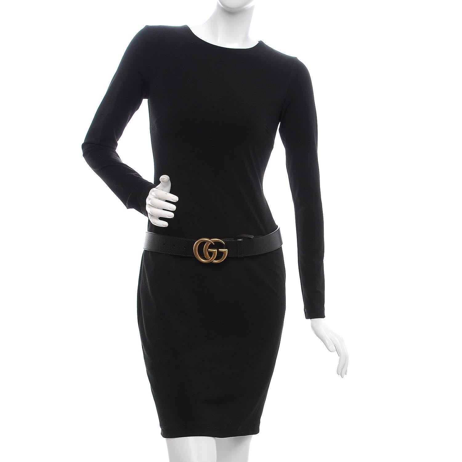 Gucci Textured Dollar Calfskin Double G 40mm Belt 95 38 Dark Cocoa 2 of 6
