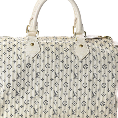 Louis Vuitton Mini Lin Croisette Speedy 30 Blue 9 of 11