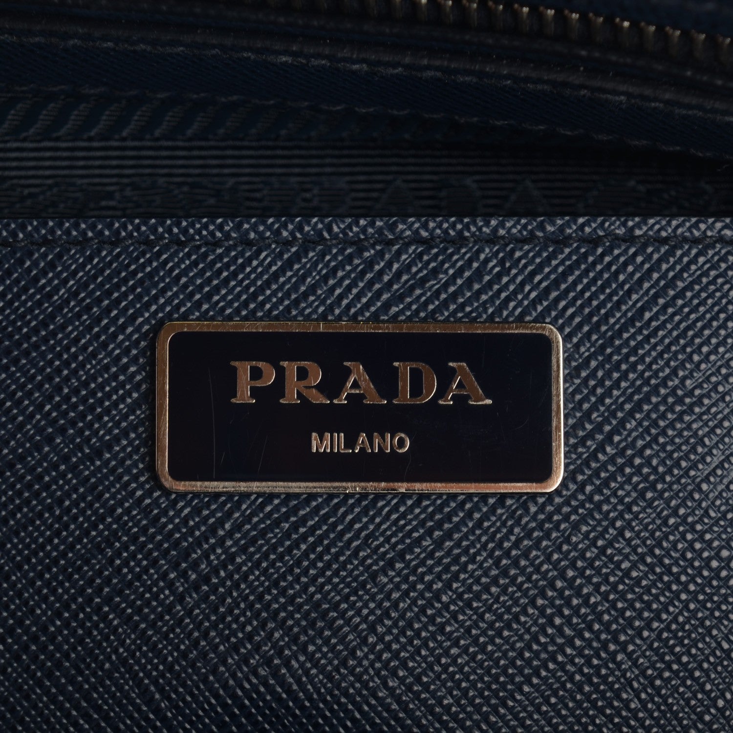 Prada Saffiano Lux Double Handle Shopping Tote Baltico 6 of 8