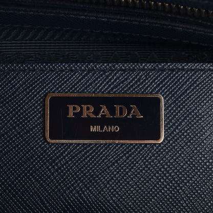 Prada Saffiano Lux Double Handle Shopping Tote Baltico 6 of 8