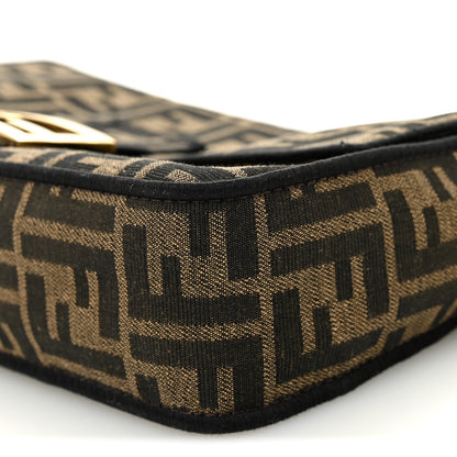 Fendi Fabric Jacquard FF 1974 Medium Baguette Tobacco Moro Black 11 of 12
