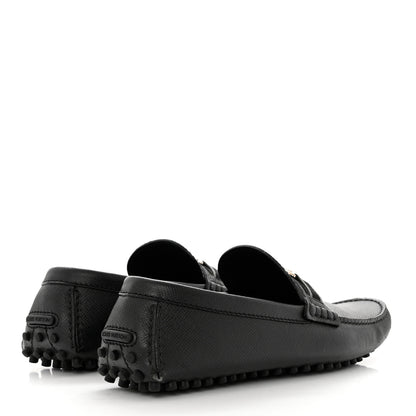 Louis Vuitton Taiga Hockenheim Moccasin Loafers 8.5 Black 4 of 10
