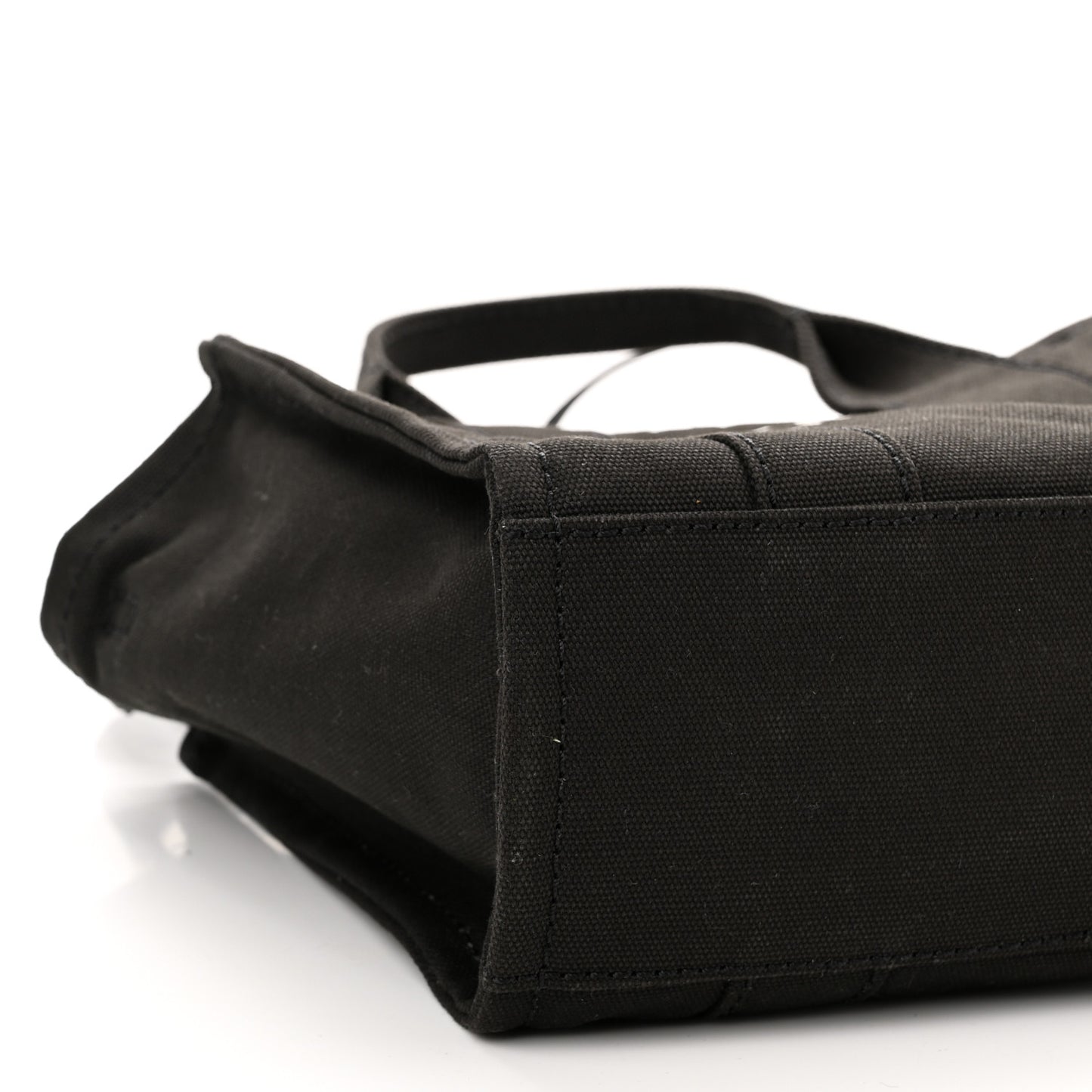 Cotton Canvas Mini The Traveler Tote Bag Black