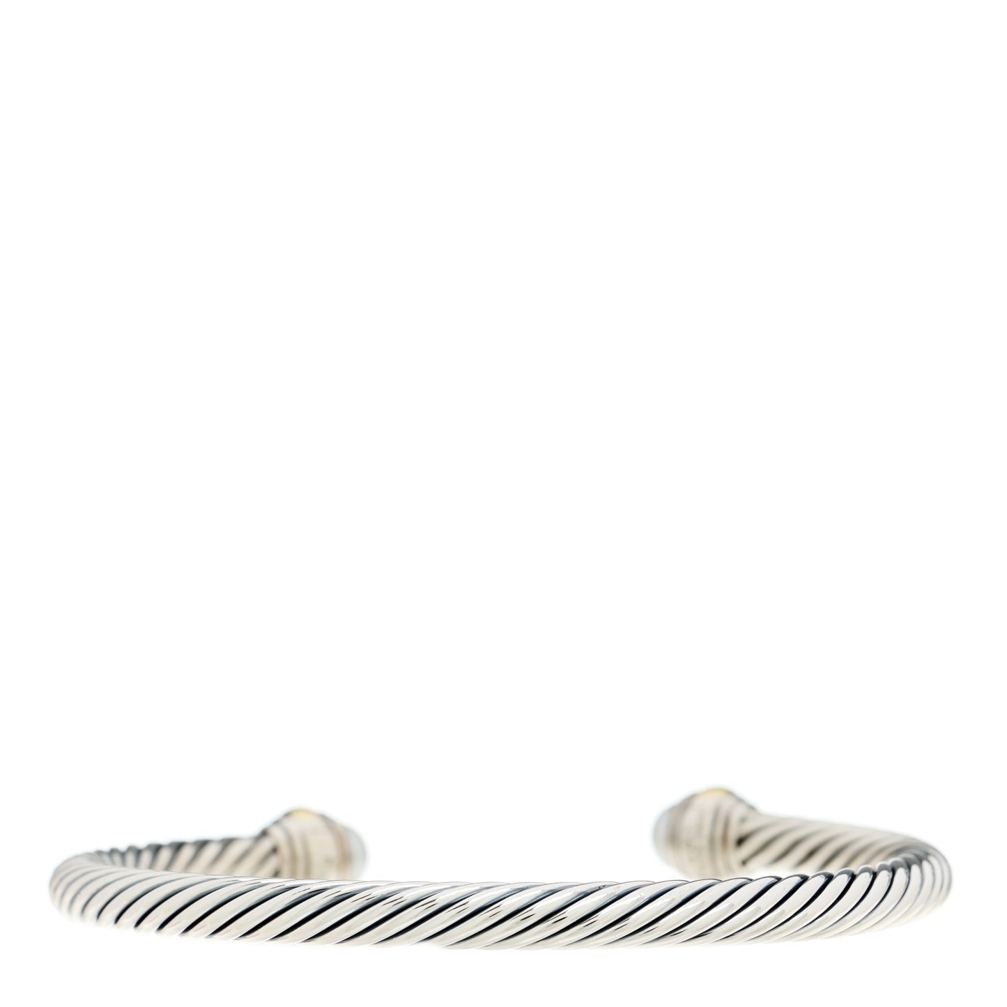 Sterling Silver 14K Yellow Gold Pearl 5mm Cable Classics Bracelet