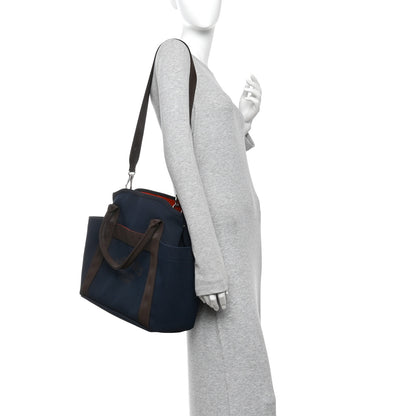 Hermes Canvas The Grooming Bag Bleu Navy Feu 2 of 13