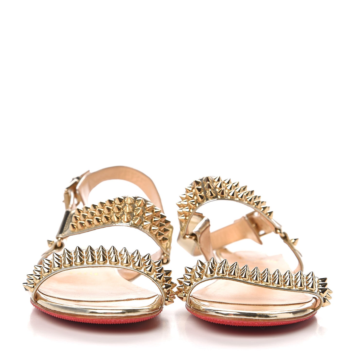 Specchio Spike Bikee Flat Sandals 36.5 Light Gold