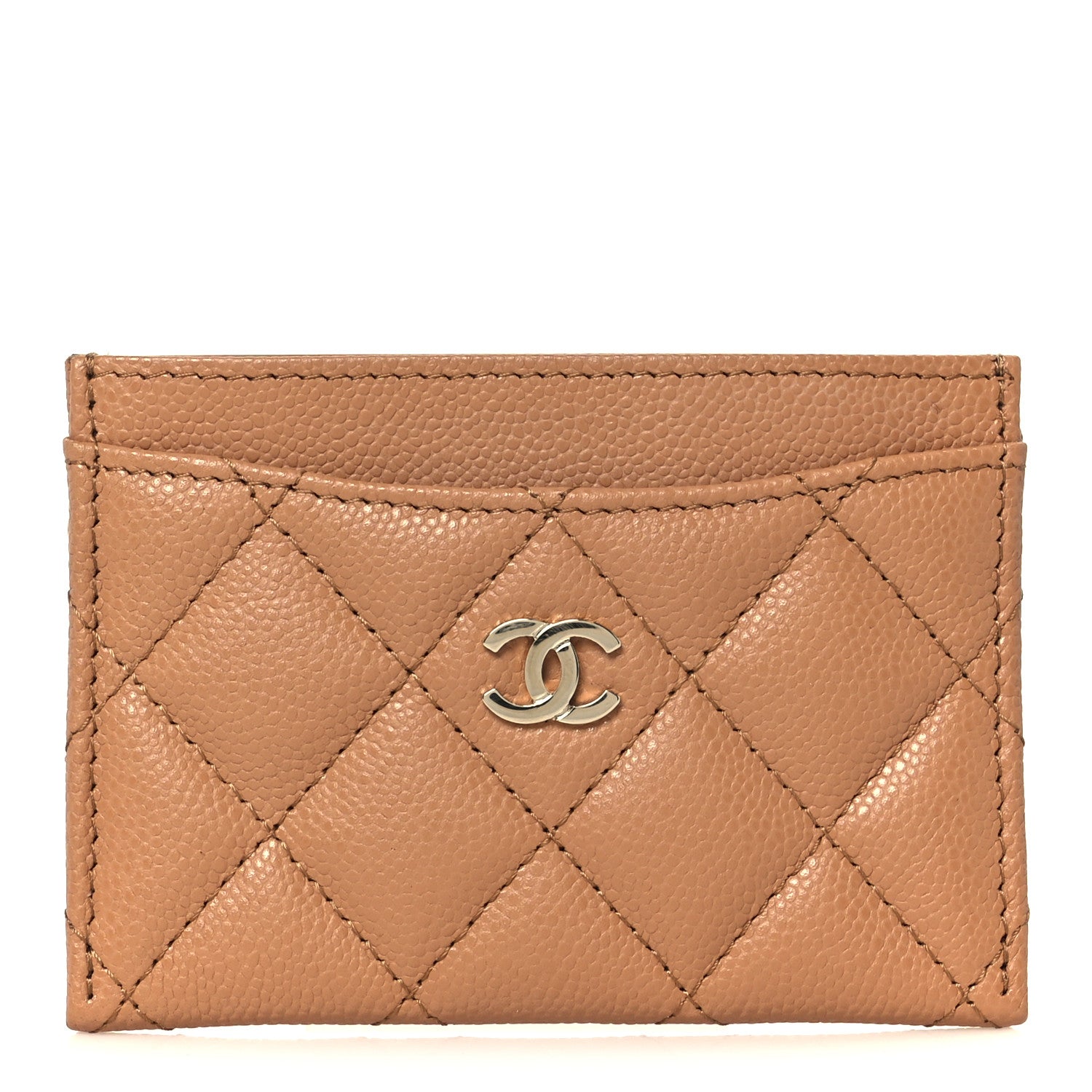 Chanel Caviar Quilted Card Holder Brown 1 of 10