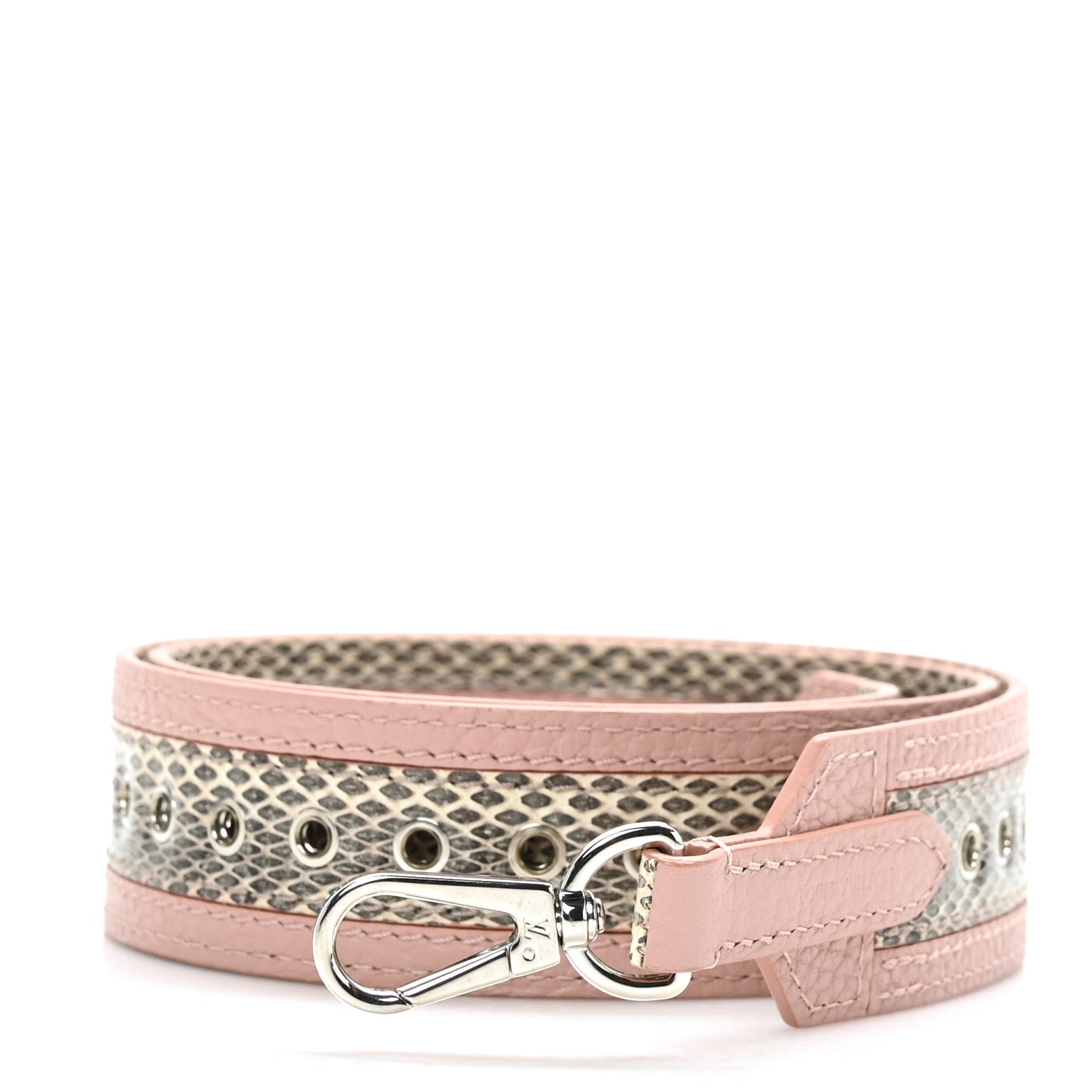 Louis Vuitton Watersnake Calfskin Bandouliere Shoulder Strap Pink Natural 1 of 5