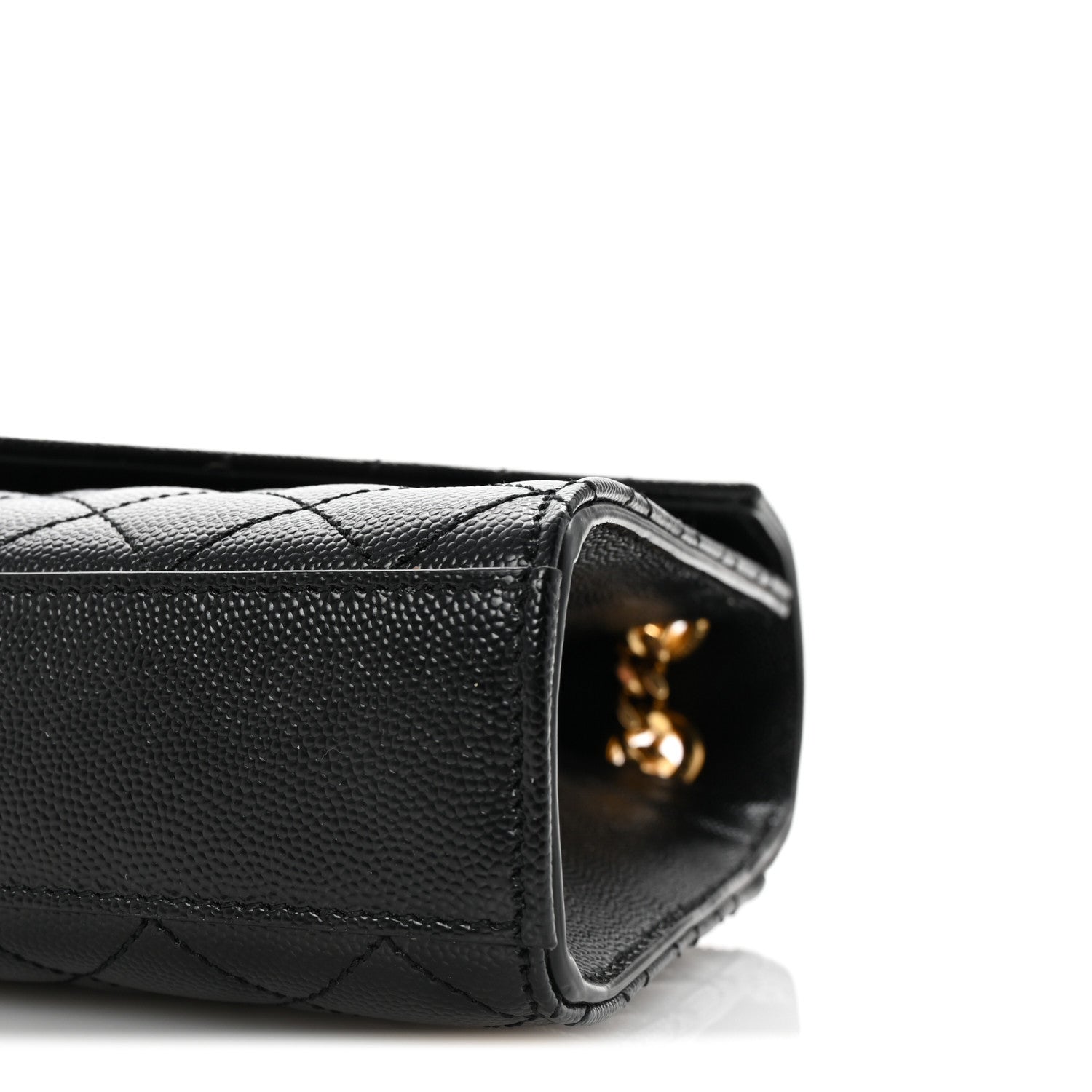 Saint Laurent Grain De Poudre Textured Mixed Matelasse Triquilt Medium Monogram Satchel Black 10 of 10