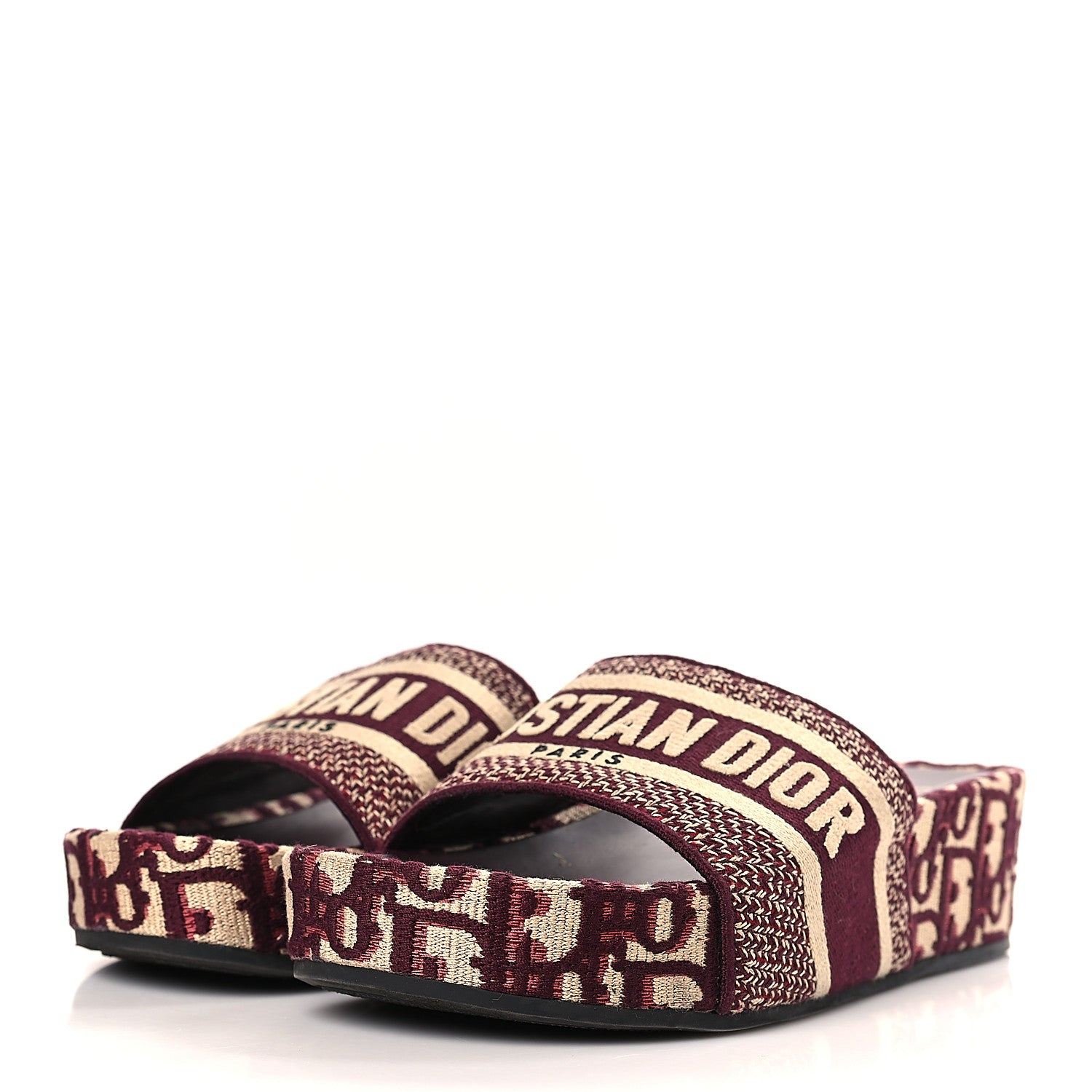 Christian Dior Oblique D-Way Platform Sandal 39 Deep Amaranth 3 of 8