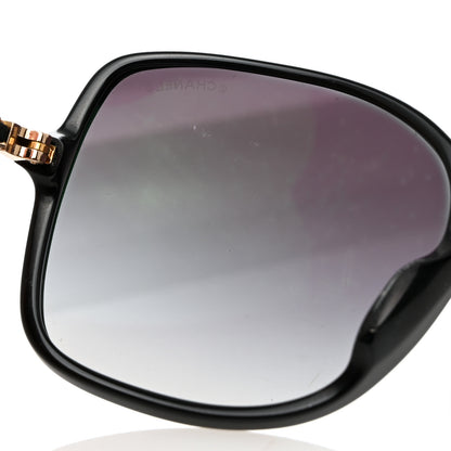 Chanel Lambskin Square Chain Sunglasses 5210-Q Black 9 of 11