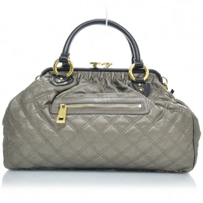 Marc Jacobs Quilted Leather Stam Metallic Bronze 1 of 10