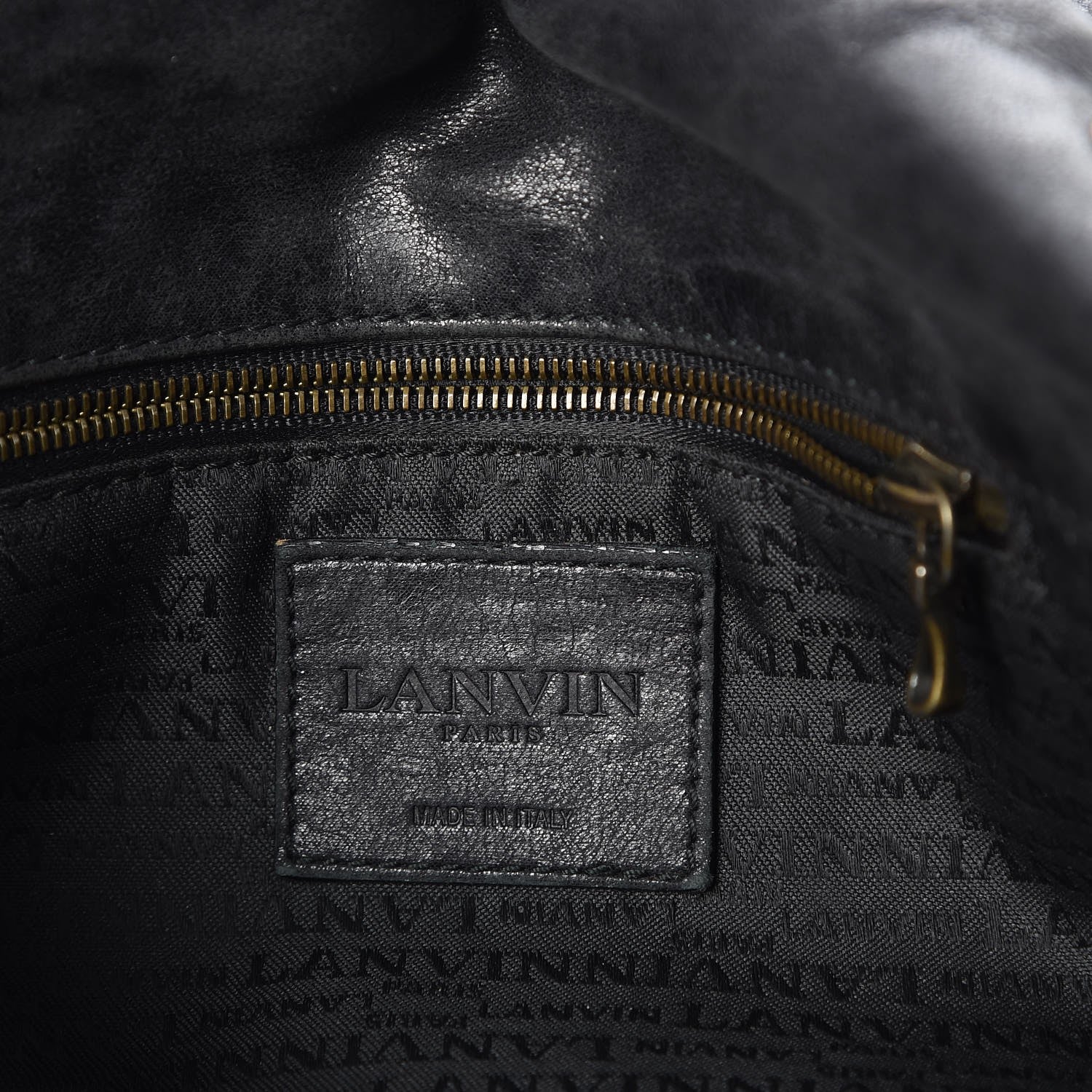 Lanvin Calfskin Quilted Large Happy Shoulder Bag Black 6 of 8
