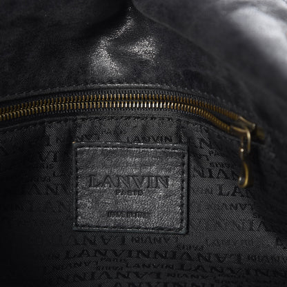 Lanvin Calfskin Quilted Large Happy Shoulder Bag Black 6 of 8