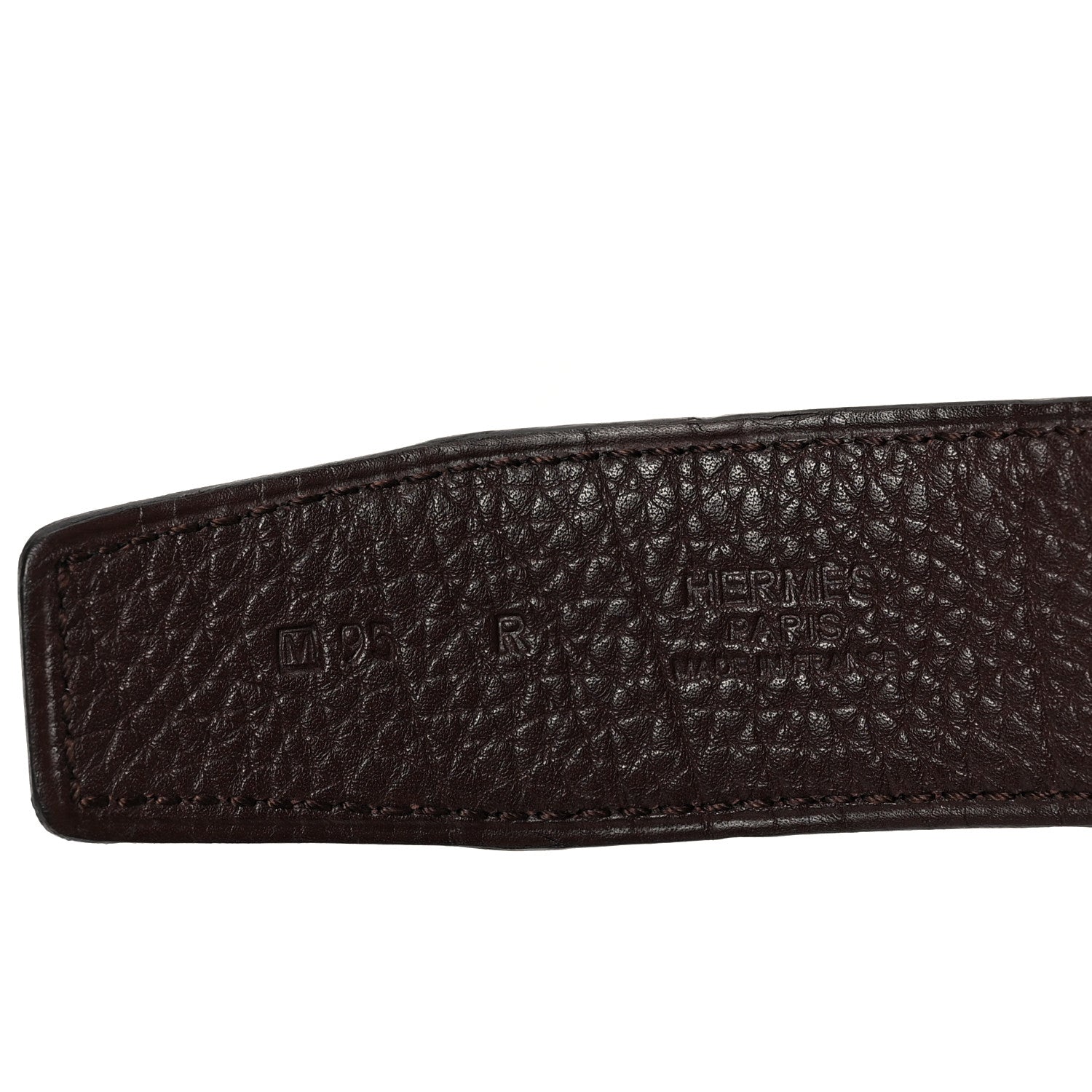 Hermes Box Togo Reversible 32mm H Belt 95 38 Black Chocolate 3 of 4