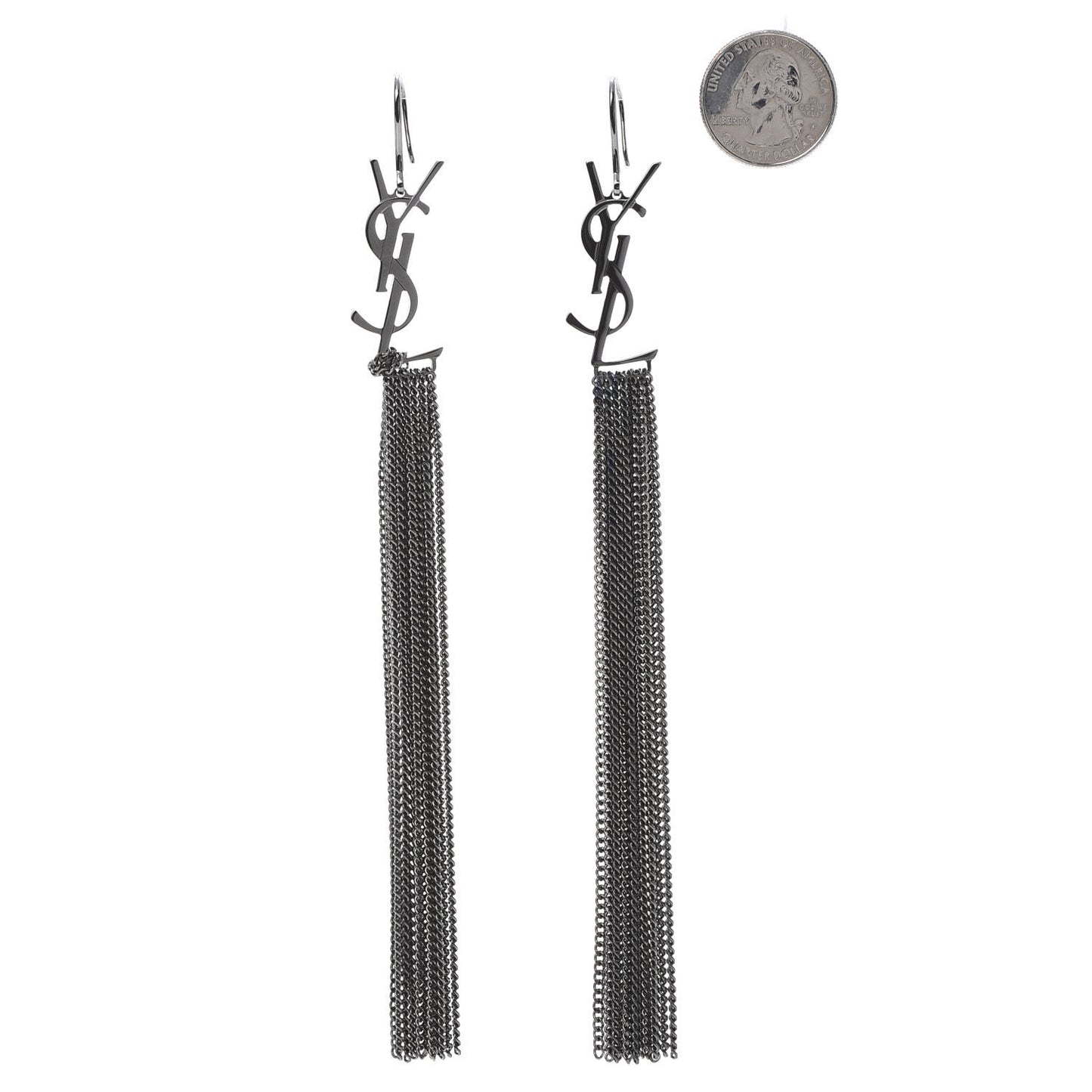 Brass Monogram Chain Earrings
