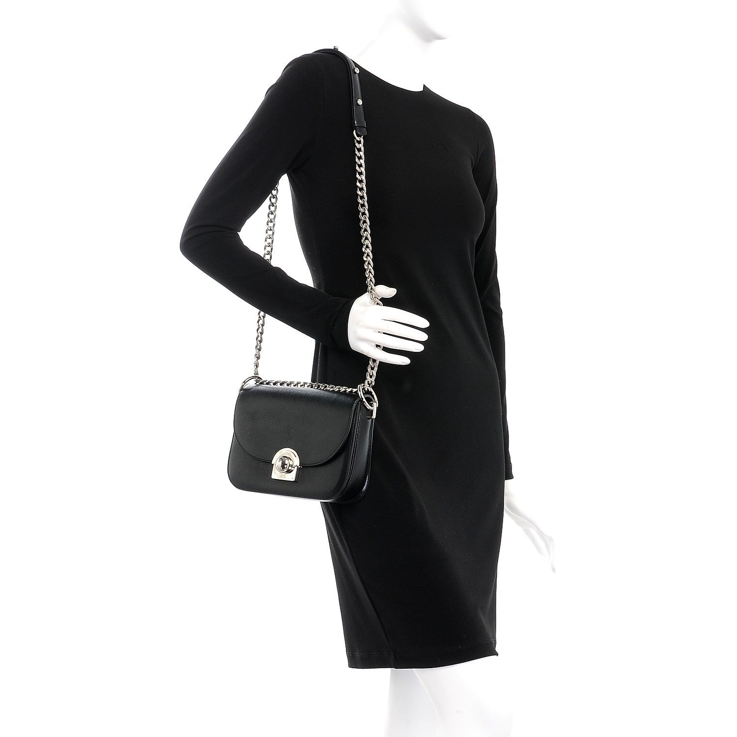 Prada Glace Calfskin Arcade Crossbody Bag Black 2 of 8