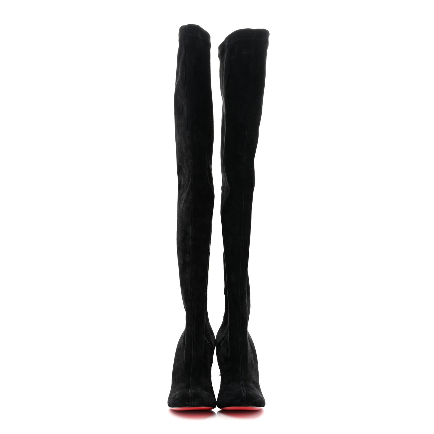 Veau Velours Spiked Study Stretch 85 Over The Knee Boots 35.5 Black