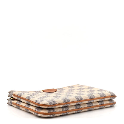 Louis Vuitton Damier Azur Double Zip Pochette 4 of 15