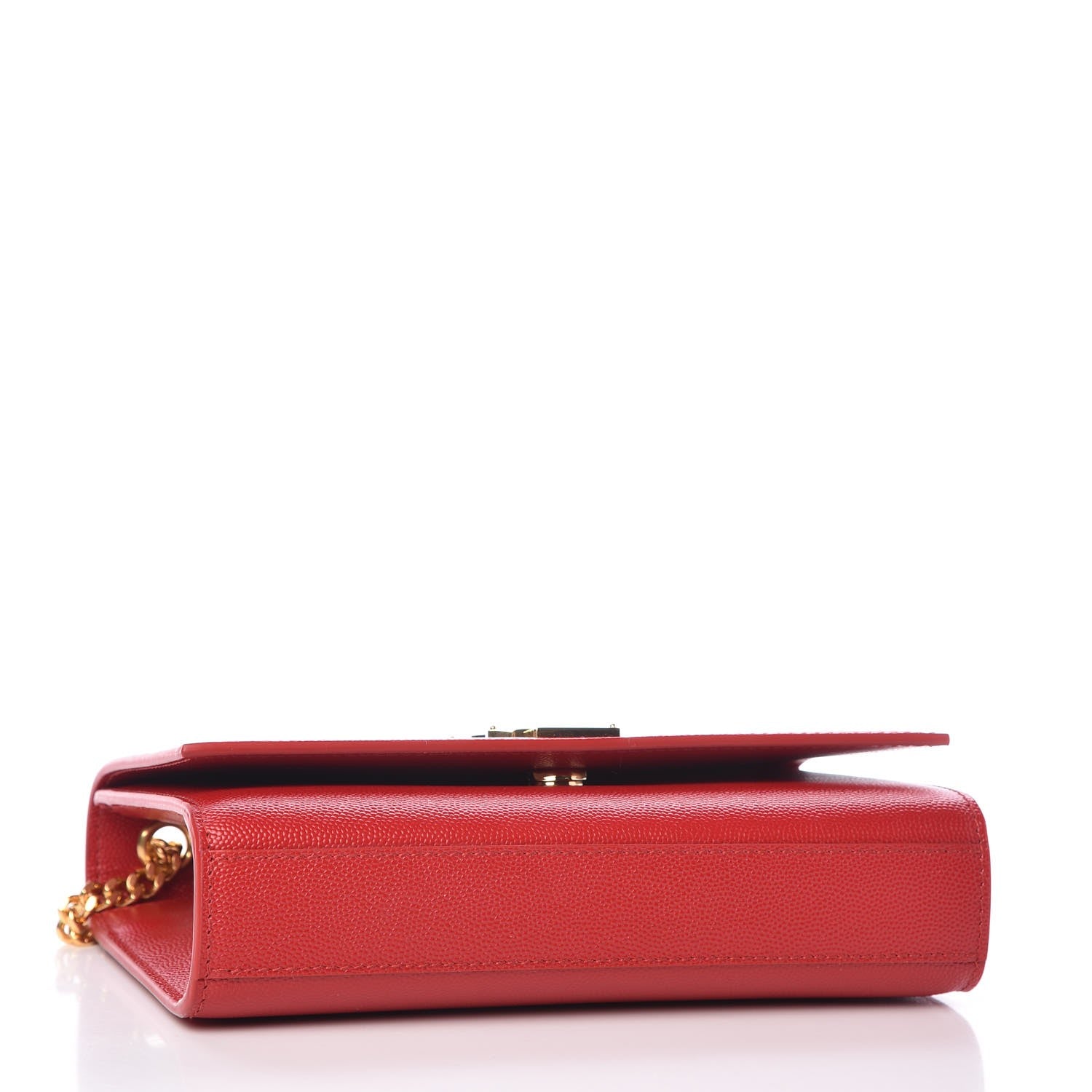 Saint Laurent Grain De Poudre Small Monogram Kate Satchel Bandana Red 4 of 7