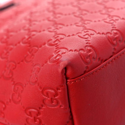 Gucci Guccissima Medium Zippered Shopping Tote Red 9 of 23