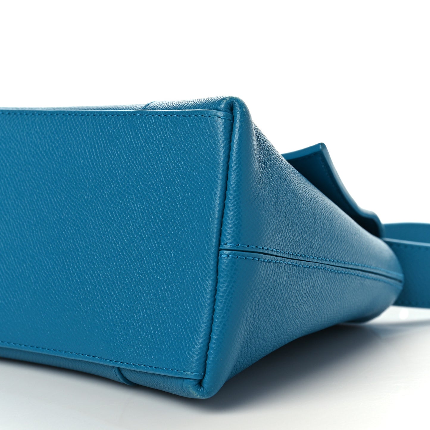 Grained Calfskin Small Downtown Shoulder Bag Turquoise