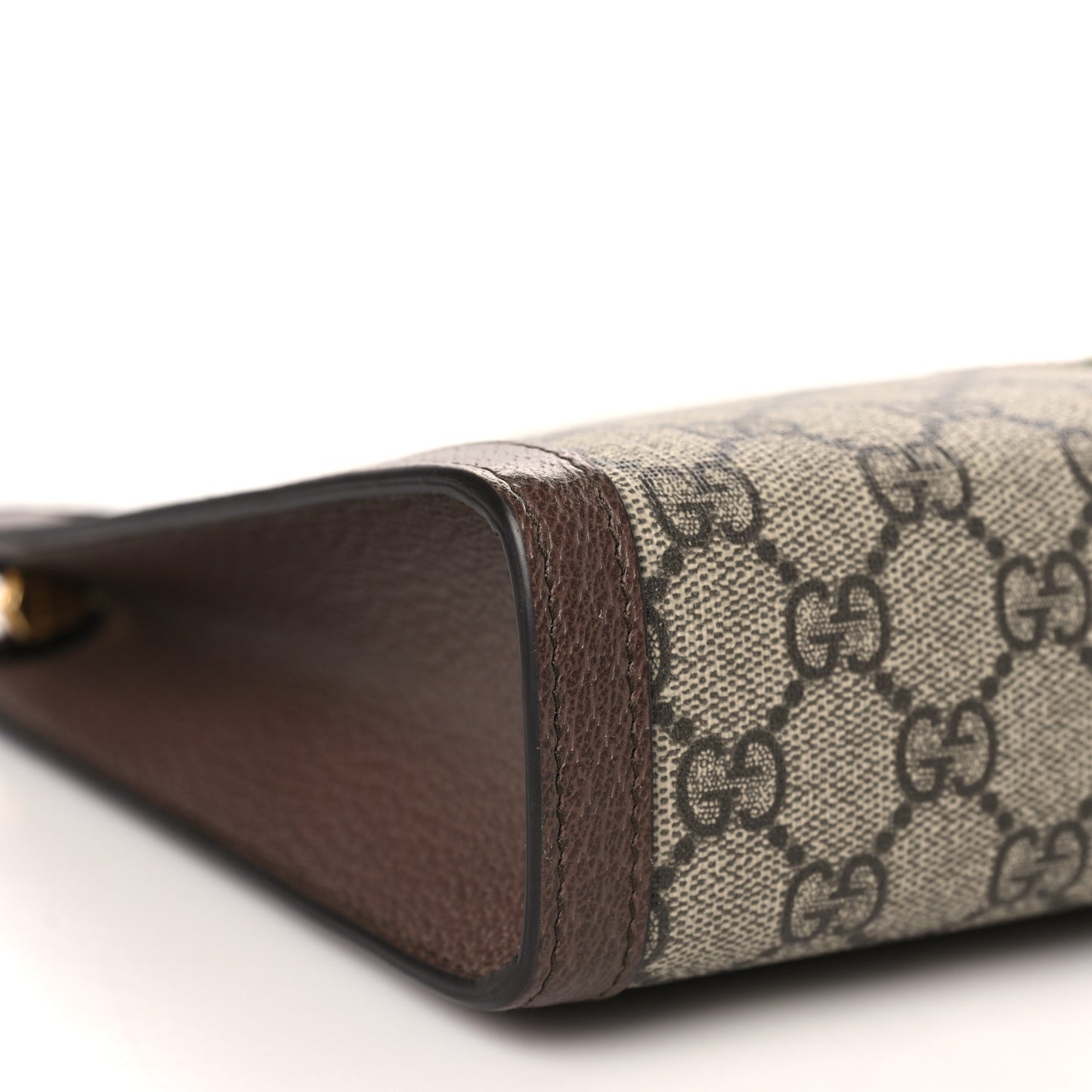 GG Supreme Monogram Web Ophidia Pouch Brown