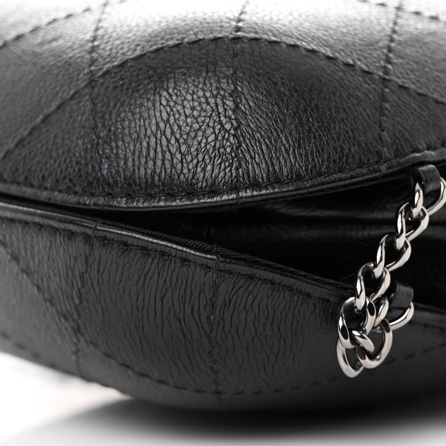 Calfskin Quilted Small Gabrielle Bucket Black