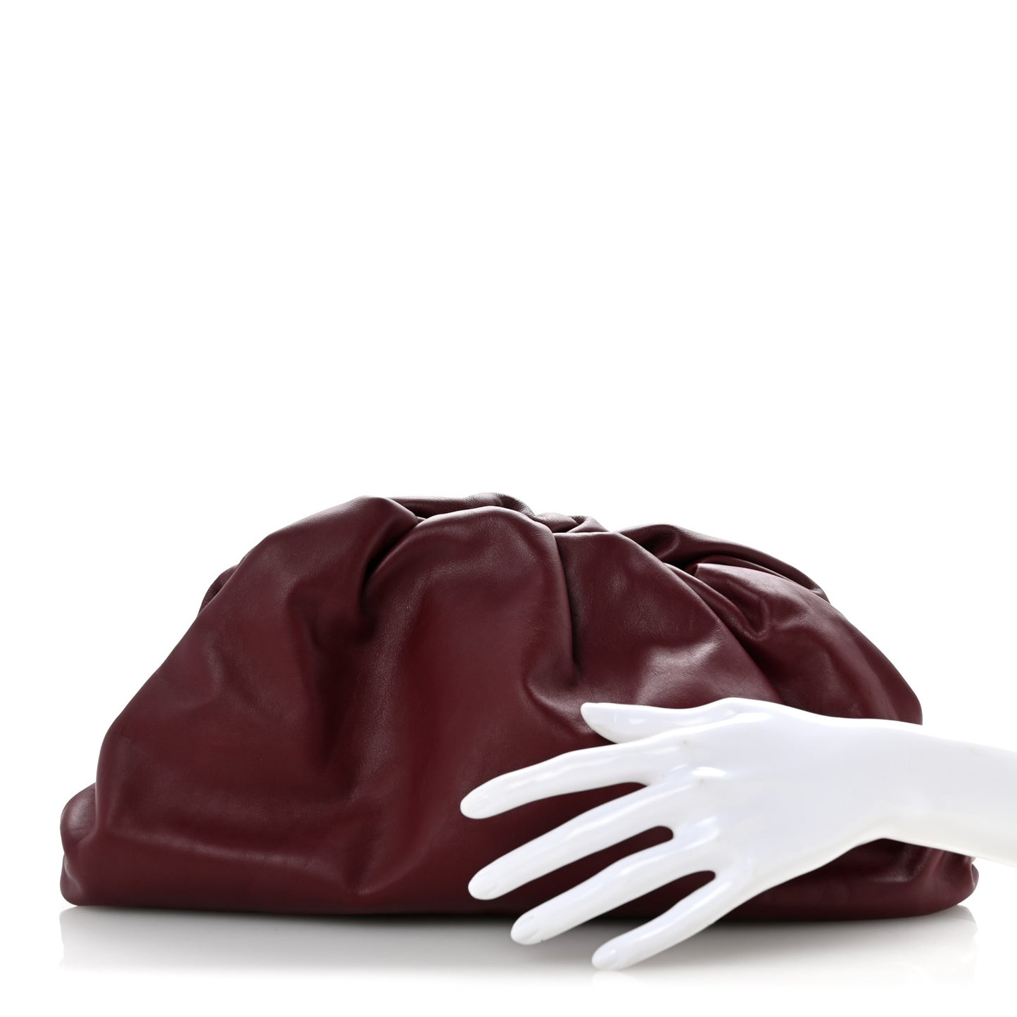 Smooth Butter Calf The Pouch Oversized Clutch Bordeaux