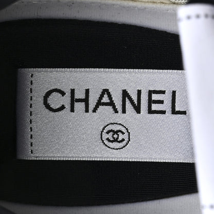 Chanel Fabric Suede Kidskin CC Sneakers 38 Dark Navy White 7 of 10