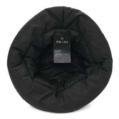 Prada Re-Nylon Metal Triangle Logo Padded Mens Bucket Hat XL Black 6 of 8