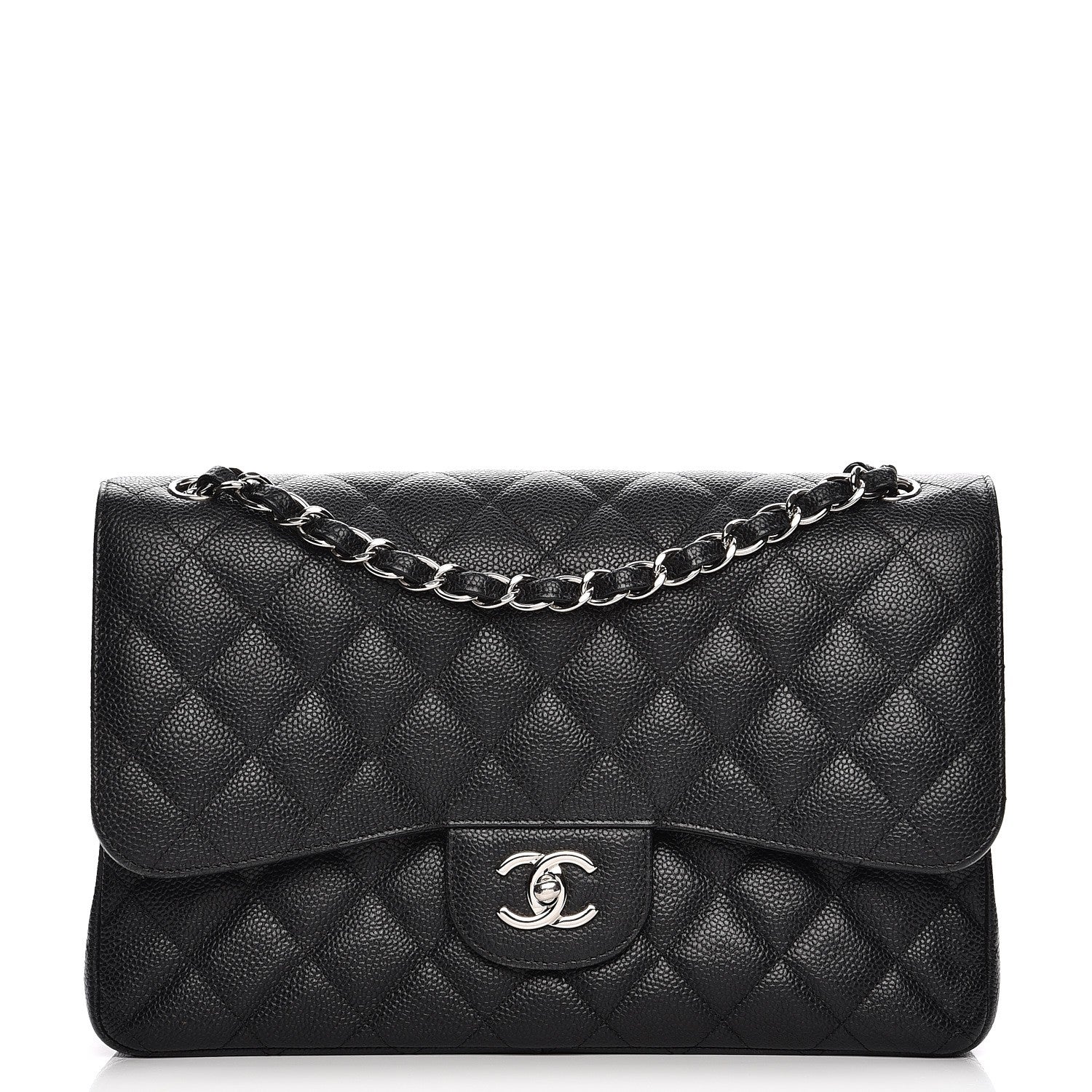 Chanel Caviar Quilted Jumbo Double Flap Black 1 of 13